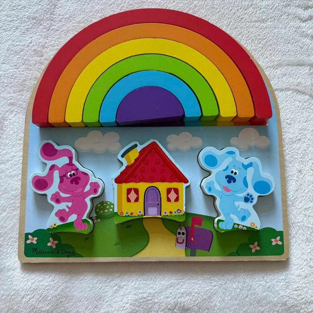 Melissa‎ & Doug Wooden Puzzle Bundle Blue's Clues Rainbow & Circus Animals